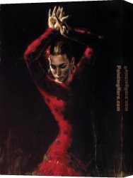 Alonso Perez Canvas Paintings - Lunaresnegros ii by Fabian Perez