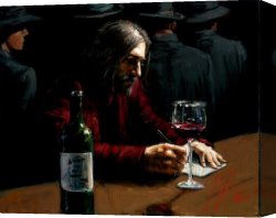 Buena Vista Bar Canvas Paintings - Man at the Bar by Fabian Perez