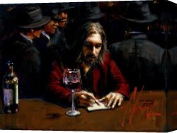Buena Vista Bar Canvas Paintings - Man at the Bar II by Fabian Perez