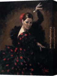 Passion Canvas Paintings - Passion Flamenca by Fabian Perez