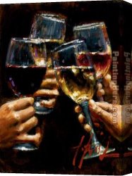 A Perfect Red Rose Canvas Paintings - Red White and Rose I by Fabian Perez