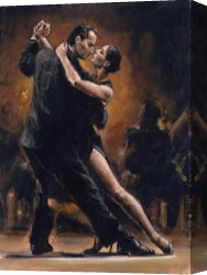Tango VII Study Canvas Paintings - STUDY FOR TANGO II by Fabian Perez
