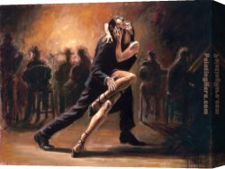 Tango VII Study Canvas Paintings - Tango by Fabian Perez