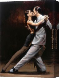 Tango VII Study Canvas Paintings - Tango in Paris by Fabian Perez