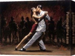 Tango VII Study Canvas Paintings - Tango in Paris II by Fabian Perez