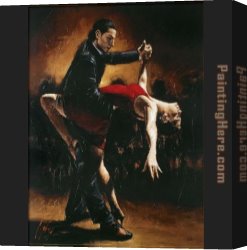 Tango VII Study Canvas Paintings - Tango VII by Fabian Perez