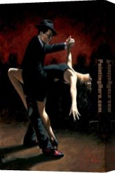 Tango VII Study Canvas Paintings - TANGO VII with hat by Fabian Perez