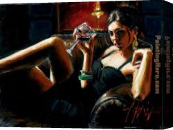 Composition VIII Canvas Paintings - Tess VIII by Fabian Perez