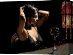 Alonso Perez Canvas Paintings - The Dark Room II by Fabian Perez