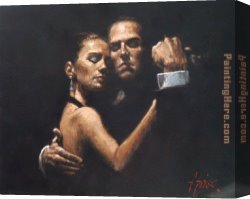 Tango VII Study Canvas Paintings - the face of tango ii by Fabian Perez