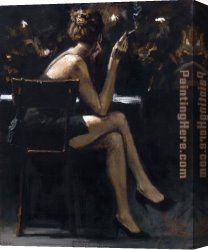 Vague Et La Perle Canvas Paintings - Valerie at Las Brujas by Fabian Perez