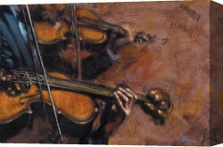 The Violin Canvas Paintings - VIOLINS by Fabian Perez