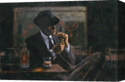 Vague Et La Perle Canvas Paintings - WHISKEY AT LAS BRUJAS by Fabian Perez