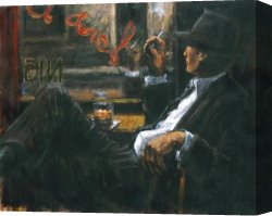 Vague Et La Perle Canvas Paintings - WHISKEY AT LAS BRUJAS II by Fabian Perez