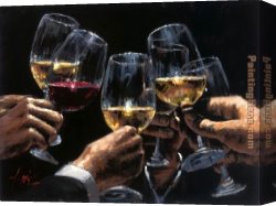 The Model Aline Masson with a White Mantilla Canvas Paintings - white and red by Fabian Perez