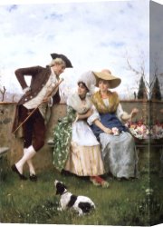 Flirtation Canvas Paintings - Flirtation by Federico Andreotti