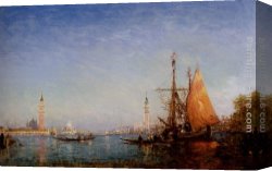 A Regatta on The Grand Canal Canvas Paintings - The Grand Canal, Venice by Felix Ziem