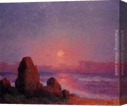 Ferdinand Canvas Paintings - Sunset of the Breton Coast by Ferdinand Loyen Du Puigaudeau