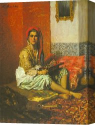 Ferdinand Canvas Paintings - L'Odalisque by Ferdinand Roybet