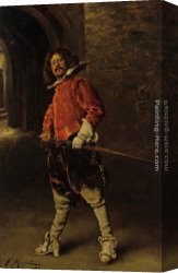 Ferdinand Canvas Paintings - The Cavalier by Ferdinand Roybet