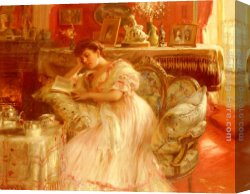 Quiet Canvas Paintings - Quiet Afternoon by Fernand Toussaint