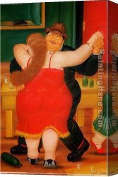 Fernando Botero Canvas Paintings - Dancers 1982 by Fernando Botero