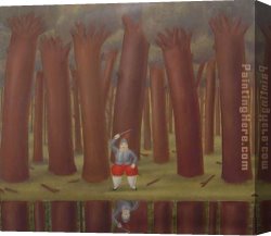 Fernando Botero Canvas Paintings - El Conquistador by Fernando Botero