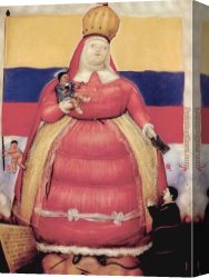 Fernando Botero Canvas Paintings - Exvoto by Fernando Botero