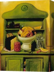 Fernando Botero Canvas Paintings - La alacena by Fernando Botero