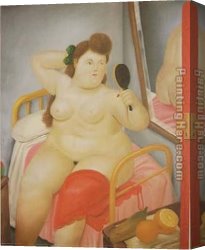 Toilette Canvas Paintings - La Toilette by Fernando Botero