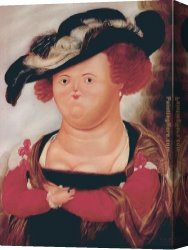 Rubens Canvas Paintings - Mrs. Rubens by Fernando Botero