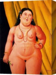 Mujeres Canvas Paintings - Mujer 02 by Fernando Botero