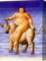 Rapto De Europa 02 Canvas Paintings - Rapto de Europa by Fernando Botero
