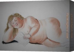 Letter Canvas Paintings - The Love Letter by Fernando Botero