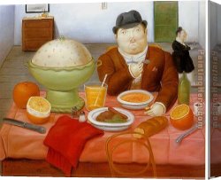 Supper Canvas Paintings - The Supper 1987 by Fernando Botero