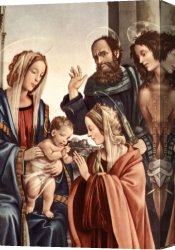 The Mystic Marriage of St Catherine Canvas Paintings - The Marriage of St Catherine2 by Filippino Lippi