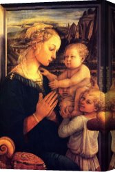 Virgin Canvas Paintings - Virgin with Chilrden by Filippino Lippi