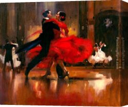Study for Flamenco Canvas Paintings - dance series II by Flamenco Dancer