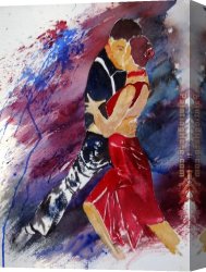 Tango VII Study Canvas Paintings - Dancing Tango by Flamenco Dancer