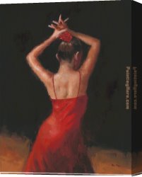 Andrea Del Sarto Canvas Paintings - del Flamenco by Flamenco Dancer