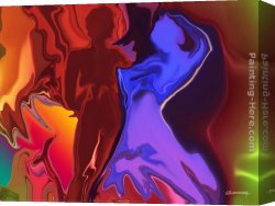 Study for Flamenco Canvas Paintings - Fiesta vintage Flamenco dancer by Flamenco Dancer