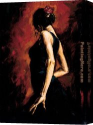 Study for Flamenco Canvas Paintings - Flamenco by Flamenco Dancer