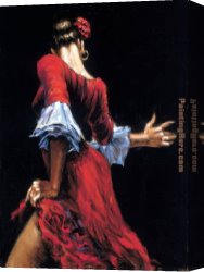 Study for Flamenco Canvas Paintings - Flamenco Dancer II by Flamenco Dancer