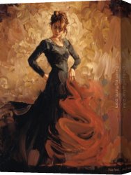 Study for Flamenco Canvas Paintings - Flamenco II by Flamenco Dancer