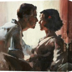 Study for Flamenco Canvas Paintings - Sealed with a Kiss by Flamenco Dancer