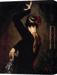 Study for Flamenco Canvas Paintings - Terciopelo negro II by Flamenco Dancer
