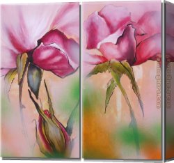 Presenting Flowers to The Infant Canvas Paintings - 21227 by flower