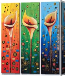 Presenting Flowers to The Infant Canvas Paintings - 22170 by flower