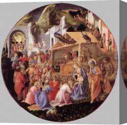 The Adoration of The Magi Canvas Paintings - Adoration of the Magi by Fra Filippo Lippi