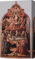 Jerome Canvas Paintings - Funeral of St Jerome by Fra Filippo Lippi